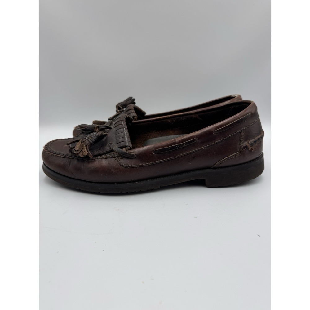 mens Johnston snd Murphy kilty tassel loafers in brown size 10M - Picture 2 of 8